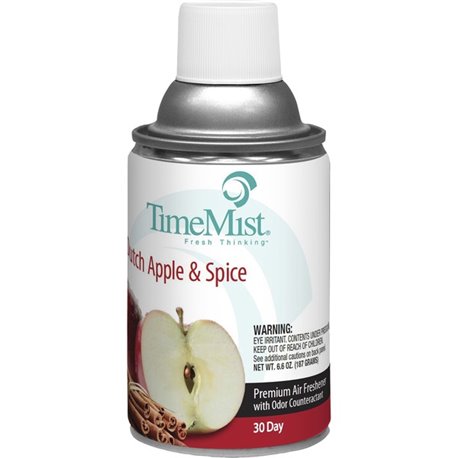 TimeMist Metered 30-Day Dutch Apple/Spice Scent Refill - Spray - 6000 ft� - 6.6 fl oz (0.2 quart) - Dutch Apple & Spice - 30 Day