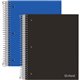 Oxford 3-Subject Poly Notebook - 3 Subject(s) - 150 Sheets - Wire Bound - Wide Ruled - Red Margin - 3 Hole(s) - 0.50" x 8.5" x 1