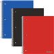 TOPS 1-Subject Poly Notebook - 1 Subject(s) - 100 Sheets - Wire Bound - College Ruled - 3 Hole(s) - 0.30" x 9" x 11" - Assorted 