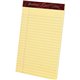 Ampad Gold Fibre Premium Jr. Legal Writing Pads - 50 Sheets - Watermark - Stapled/Glued - 0.28" Ruled - Ruled Margin - 16 lb Bas