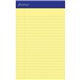 Ampad Perforated Ruled Pads - 50 Sheets - Stapled - 0.28" Ruled - 5" x 8" - Dark Blue Binding - Chipboard Backing, Sturdy Back, 