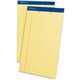 Ampad Writing Pad - 50 Sheets - Stapled - 0.34" Ruled - 2 Hole(s) - 15 lb Basis Weight - Legal - 8 1/2" x 14" - Canary Yellow Pa