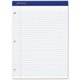 Ampad Double Sheet Writing Pad - 100 Sheets - Stapled - Both Side Ruling Surface - 0.28" Ruled - 15 lb Basis Weight - Letter - 8