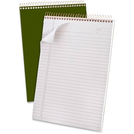 Ampad Gold Fibre Classic Wirebound Legal Pads - 70 Sheets - Wire Bound - 0.34" Ruled - 20 lb Basis Weight - 8 1/2" x 11 3/4" - W