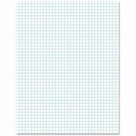 Ampad Graph Pad - 50 Sheets - Front Ruling Surface - 20 lb Basis Weight - Letter - 8 1/2" x 11" - White Paper - 1 / Pad