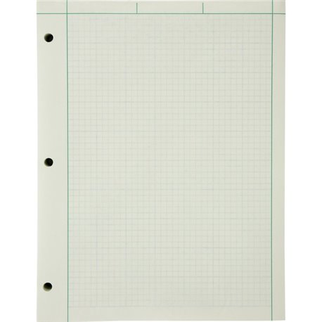 Ampad Engineering Computation Pad - 200 Sheets - Both Side Ruling Surface - Ruled Margin - 15 lb Basis Weight - Letter - 8 1/2" 