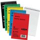 Ampad Topbound Memo Notebooks - 50 Sheets - Wire Bound - 3" x 5" - White Paper - AssortedPressboard Cover - Rigid, Mediumweight 