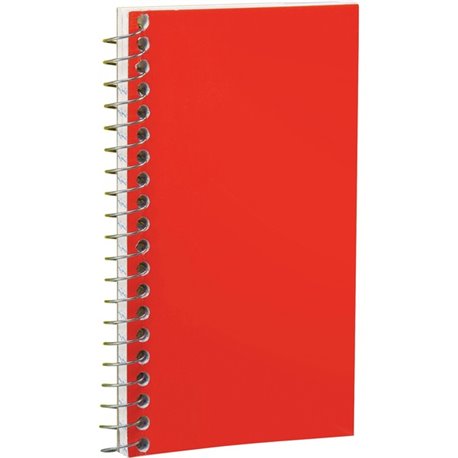 Ampad Sidebound Memo Notebook - 50 Sheets - Wire Bound - 5" x 3" - White Paper - AssortedPressboard Cover - Mediumweight, Rigid 