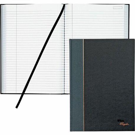 TOPS Royal Executive Business Notebooks - 96 Sheets - Spiral - 20 lb Basis Weight - 8 1/4" x 11 3/4" - White Paper - Gray Bindin