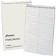 Ampad Kraft Cover Steno Book - 70 Sheets - Wire Bound - 0.34" Ruled - Gregg Ruled Margin - 15 lb Basis Weight - 6" x 9" - White 