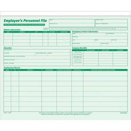 TOPS Record Jacket - 9 1/2" x 11 3/4" - Green - 20 / Pack