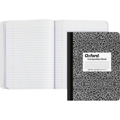 TOPS Wide-Ruled Composition Book - 100 Sheets - Sewn - Wide Ruled - Ruled Red Margin - 9 3/4" x 7 1/2" - 0.25" x 7.5" x 9.8" - W