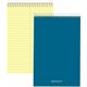 TOPS Docket Steno Book - 100 Sheets - Coilock - 6" x 9" - Canary Paper - Forest GreenChipboard Cover - Perforated, Hard Cover, R