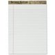 TOPS Second Nature Legal Pads - 50 Sheets - Ruled Red Margin - 18 lb Basis Weight - 8 1/2" x 11 3/4" - 2.50" x 11.8" x 8.5" - Wh