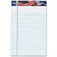 TOPS American Pride Writing Tablet - 50 Sheets - Strip - 16 lb Basis Weight - Jr.Legal - 5" x 8" - 8" x 5" - White Paper - Perfo