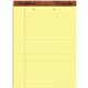 TOPS 2-Hole Top Punched Legal Pad - 50 Sheets - Double Stitched - 0.34" Ruled - 16 lb Basis Weight - 8 1/2" x 11 3/4" - Canary P