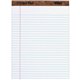 TOPS Letr-trim Perforated Legal Pads - 50 Sheets - Double Stitched - 0.34" Ruled - 16 lb Basis Weight - 8 1/2" x 11 3/4" - White