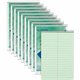 TOPS Steno Books - 80 Sheets - Wire Bound - Gregg Ruled Margin - 6" x 9" - Green Tint Paper - Snag Resistant, Acid-free, Heavywe