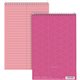 TOPS Prism Steno Books - 80 Sheets - Wire Bound - Gregg Ruled Margin - 6" x 9" - Pink Paper - Perforated, Stiff-back, WireLock -