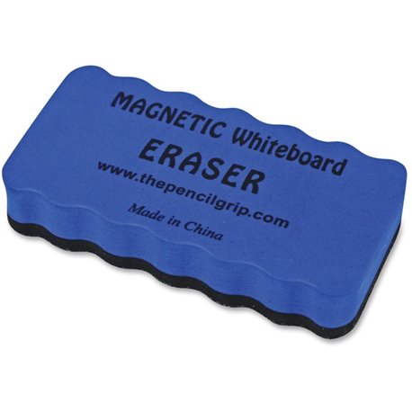 The Pencil Grip Magnetic Whiteboard Eraser - 2" Width x 4" Length - Ergonomic Design, Soft, Dirt Resistant, Magnetic - Blue - 1E