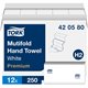 TORK Premium Multifold Hand Towel - 1 Ply - Multifold - 9" x 9.50" - White - Paper - Absorbent, Quick Drying - For Hand, Washroo