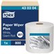 TORK Paper Wiper Plus - 1 Ply - 800 Sheets/Roll - 12.25" Roll Diameter - 3" Core - White - 1 / Carton