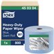 TORK Heavy-Duty Paper Wiper - 1 Ply - 800 Sheets/Roll - Blue - Fiber - 1 / Carton