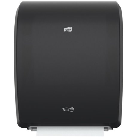 TORK Electronic Hand Towel Roll Dispenser - Roll Dispenser - 16" Height x 12.3" Width x 9.3" Depth - Plastic - Black - Durable, 