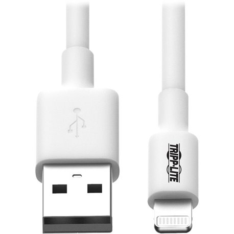 Eaton Tripp Lite Series USB-A to Lightning Sync/Charge Cable (M/M) - MFi Certified, White, 6 ft. (1.8 m) - Lightning/USB for iPa