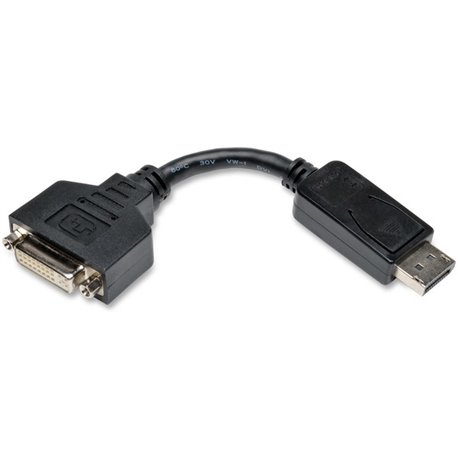 Eaton Tripp Lite Series DisplayPort to DVI-I Adapter Cable (M/F), 6 in. (15.2 cm), TAA - DP to DVI for DP-M to DVI-I-F