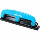 Bostitch EZ Squeeze 12 Three-Hole Punch - 3 Punch Head(s) - 12 Sheet - 9/32" Punch Size - Round Shape - 3" x 1.6" - Blue, Black