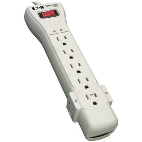 Eaton Tripp Lite Series Protect It! 7-Outlet Surge Protector, 7 ft. Cord with Right-Angle Plug, 2160 Joules, Diagnostic LEDs, Li