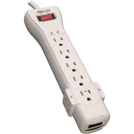 Tripp Lite by Eaton Protect It! 7-Outlet Surge Protector, 15 ft. (4.57 m) Cord, 2520 Joules, Fax/Modem Protection, RJ11 - 7 x NE