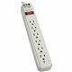 Eaton Tripp Lite Series Protect It! 6-Outlet Surge Protector, 4 ft. (1.22 m) Cord, 790 Joules, Diagnostic LED, Light Gray Housin