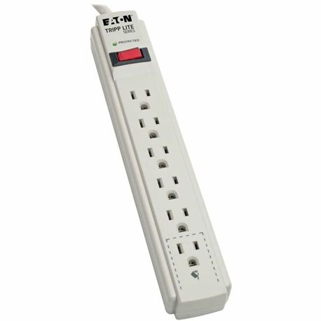 Eaton Tripp Lite Series Protect It! 6-Outlet Surge Protector, 4 ft. (1.22 m) Cord, 790 Joules, Diagnostic LED, Light Gray Housin