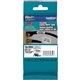 Brother 1" Black on White Flexible ID Tape - 15/16" Width x 26 1/4 ft Length - Rectangle - Thermal Transfer - White - 1 Each