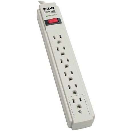 Eaton Tripp Lite Series Protect It! 6-Outlet Surge Protector, 8 ft. (2.43 m) Cord, 990 Joules, Low-Profile Right-Angle 5-15P plu