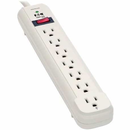 Eaton Tripp Lite Series Protect It! 7-Outlet Surge Protector, 25 ft. Cord, 1080 Joules, Diagnostic LED, Light Gray Housing - 7 x