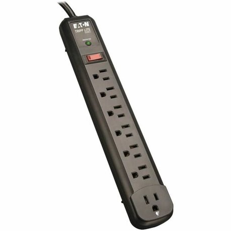 Eaton Tripp Lite Series Protect It! 7-Outlet Surge Protector, 6 Right-Angle Outlets, 4 ft. (1.22 m) Cord, 1080 Joules, Diagnosti