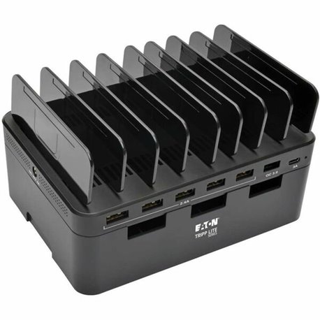 Eaton Tripp Lite Series 7-Port USB Charging Station with Quick Charge 3.0, USB-C Port, Device Storage, 5V 4A (60W) USB Charge Ou