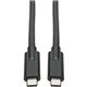 Eaton Tripp Lite Series USB-C Cable (M/M) - USB 3.2, Gen 1 (5 Gbps), 5A Rating, Thunderbolt 3 Compatible, 6 ft. (1.83 m) - 5.91 