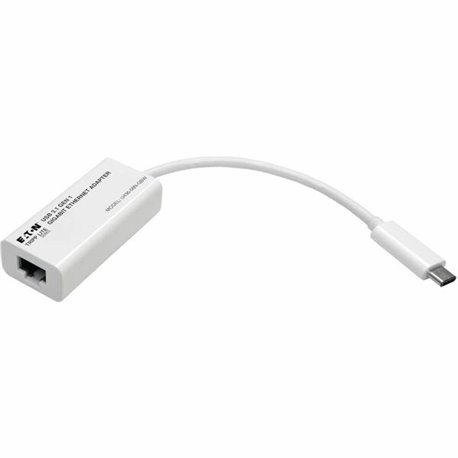 Eaton Tripp Lite Series USB-C to Gigabit Network Adapter, Thunderbolt 3 Compatibility - White - USB 3.1 - 1 Port(s) - 1 - Twiste