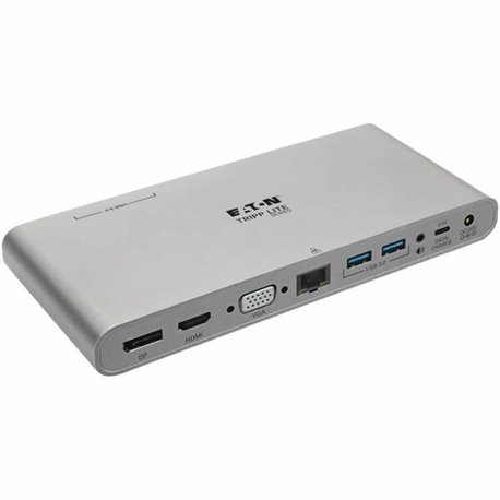 Eaton Tripp Lite Series USB-C Dock, Triple Display - 4K HDMI/DisplayPort, VGA, USB 3.x (5Gbps), USB-A/C Hub Ports, GbE, 100W PD 