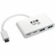 Eaton Tripp Lite Series 4-Port USB-C Hub, USB 3.x (5Gbps), 2x USB-A, 2x USB-C, White - USB Type C - External - 4 USB Port(s) - 2