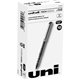 uniball Vision Needle Rollerball Pens - Fine Pen Point - 0.7 mm Pen Point Size - Black Liquid Ink - Silver Barrel - 1 Dozen