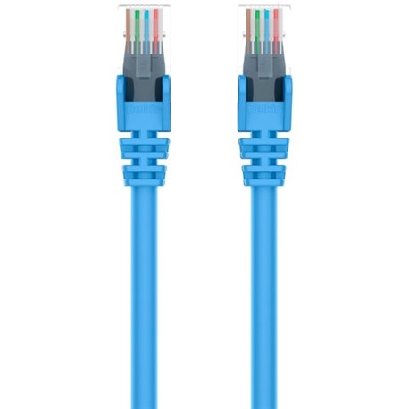 Belkin 900 Series Cat.6 UTP Patch Cable - RJ-45 Male Network - RJ-45 Male Network - 1ft - Blue