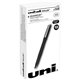 uniball Roller Rollerball Pen - Micro Pen Point - 0.5 mm Pen Point Size - Black Water Based Ink - Black Stainless Steel Barrel -