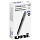 uniball Roller Rollerball Pen - Micro Pen Point - 0.5 mm Pen Point Size - Blue Water Based Ink - Black Stainless Steel Barrel - 