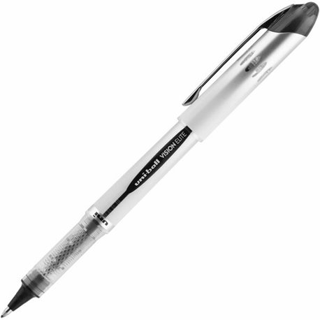 uniball Vision Elite Rollerball Pens - Bold Pen Point - 0.8 mm Pen Point Size - Refillable - Black Gel-based Ink - 1 Each