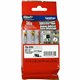 Brother Extra Strength Adhesive 3/4" Lamntd Tapes - 45/64" Width - Thermal Transfer - White, Black - Polyethylene - 1 Each - Abr